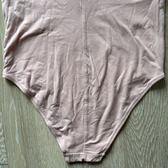 Everlane Supima Cotton Scoop Back Bodysuit Tank Top Light Pink SzS - Picture 8 of 11